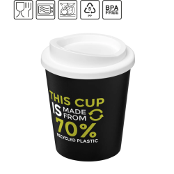 Gobelet publicitaire recyclé Americano® Espresso Eco de 250 ml fabriqué en Europe Plastique PP recyclé