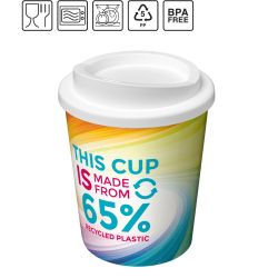 Gobelet publicitaire avec isolation Brite-Americano Espresso Eco de 250 ml fabriqué en Europe Plastique PP