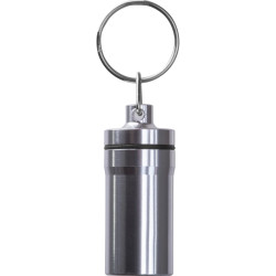 Porte-clefs publicitaire pilulier en acier