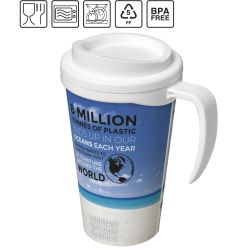 Mug publicitaire fabriqué en Europe isolant Brite-Americano® grande 350 ml RPET