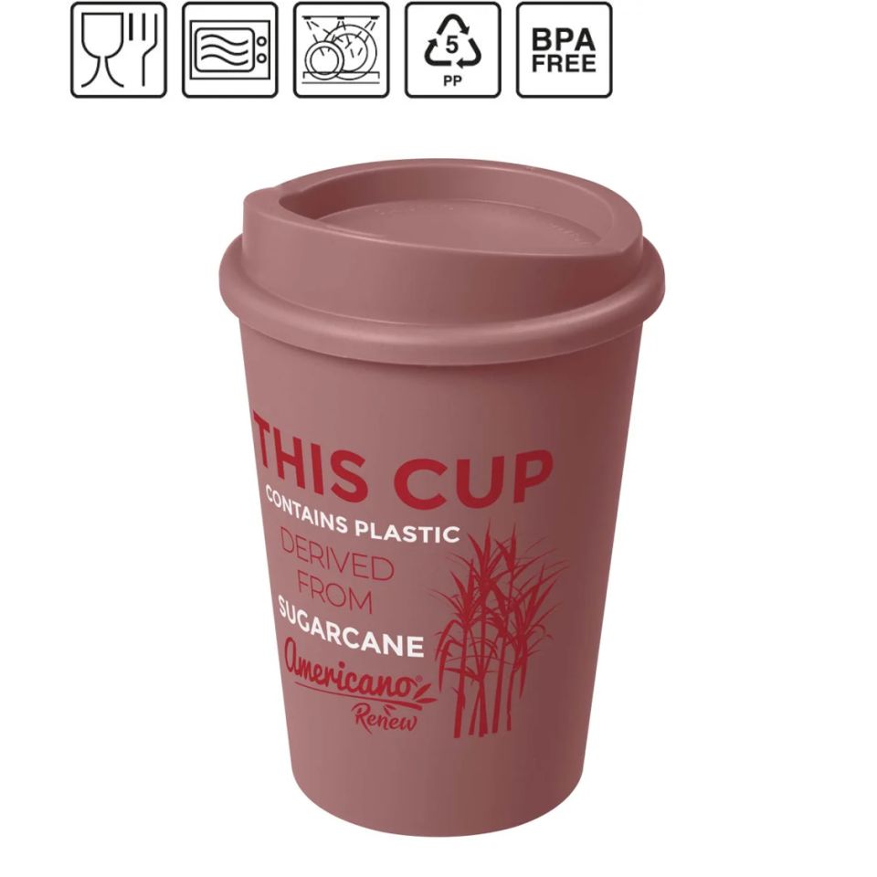 Gobelet publicitaire Americano® Switch Renew de 300 ml avec couvercle fabriqué en Europe RPET