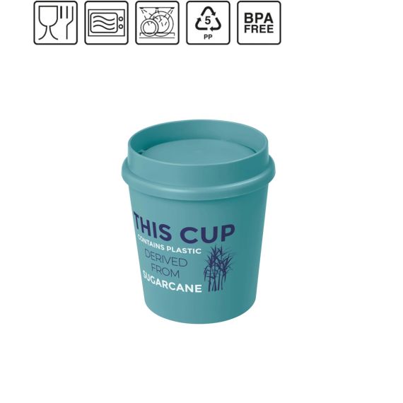 Gobelet publicitaire Americano® Switch Renew de 200 ml avec couvercle 360° fabriqué en Europe Plastique PP