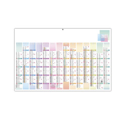 Calendriers bancaires personnalisables Scolaires fabriqués en France Pastel Rigides