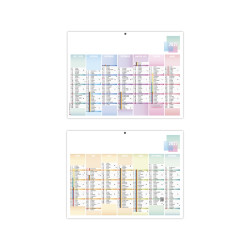 Calendriers bancaires personnalisables Scolaires fabriqués en France Pastel Rigides