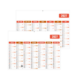 Calendrier économique publicitaire fabriqué en France bancaire Rigide