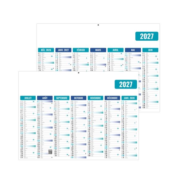 Calendrier économique publicitaire fabriqué en France bancaire Ecomax Souple