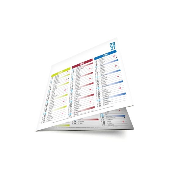 Calendrier bancaire personnalisé fabriqué en France Origami