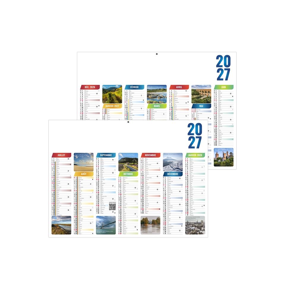 Calendriers bancaires personnalisables fabriqués en France Emilien Souple