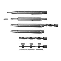 Outil publicitaire multifonctions en forme de stylos en aluminium
