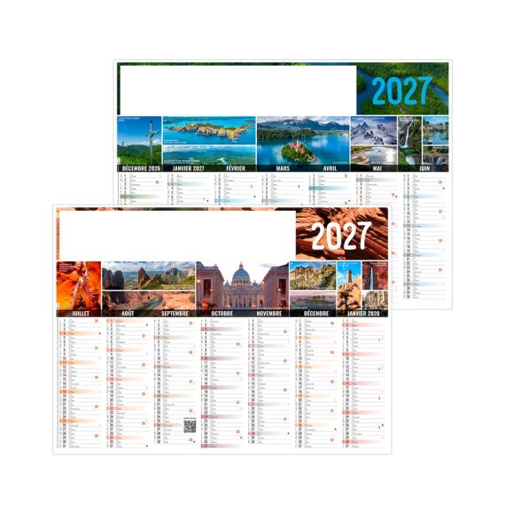 Calendriers bancaires personnalisables fabriqués en France Barnabé souple