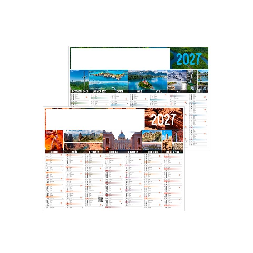 Calendriers bancaires personnalisables fabriqués en France Barnabé souple