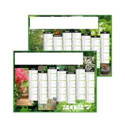 Calendrier bancaire personnalisé fabriqué en France Jardins souple