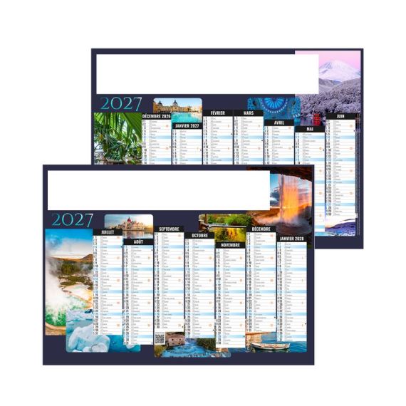 Calendriers publicitaires fabriqués en France bancaires Nature souples