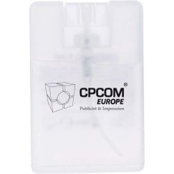 Spray mains antibactérien personnalisable format carte de crédit 20 ml