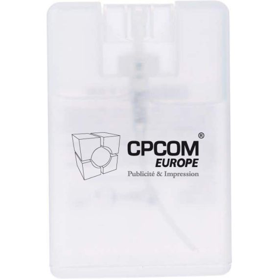 Spray mains antibactérien personnalisable format carte de crédit 20 ml