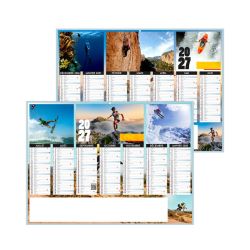 Calendrier bancaire personnalisé fabriqué en France Adrénaline souple