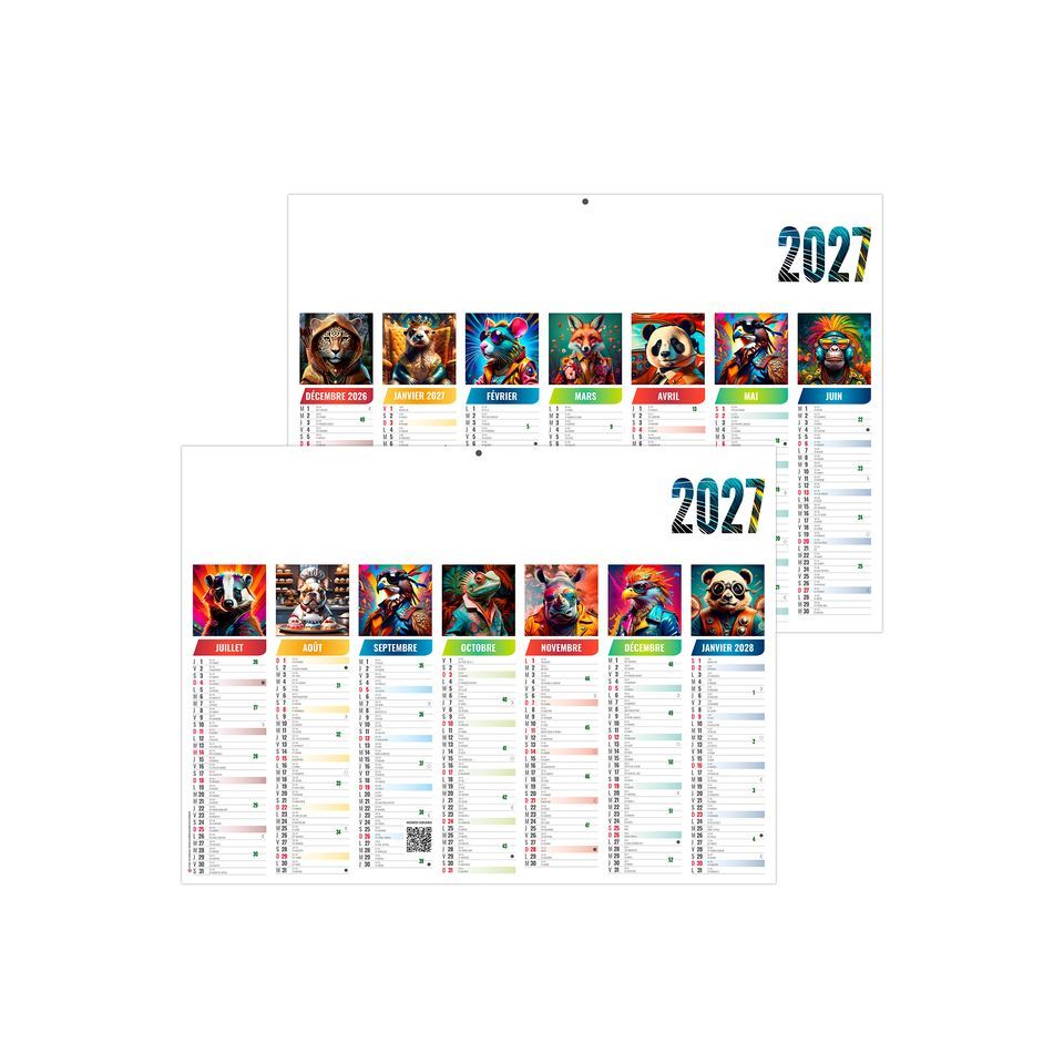 Calendrier personnalisable bancaire Florian rigide