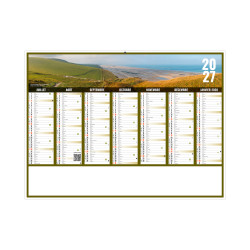 Calendrier bancaire personnalisable fabriqué en France Liberté Souple
