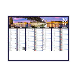 Calendrier bancaire personnalisable fabriqué en France Liberté Souple