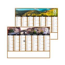 Calendrier publicitaire fabriqué en France bancaire Liberté Rigide