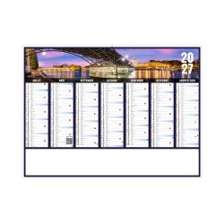 Calendrier publicitaire fabriqué en France bancaire Liberté Rigide