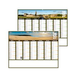 Calendrier publicitaire fabriqué en France bancaire Liberté Rigide