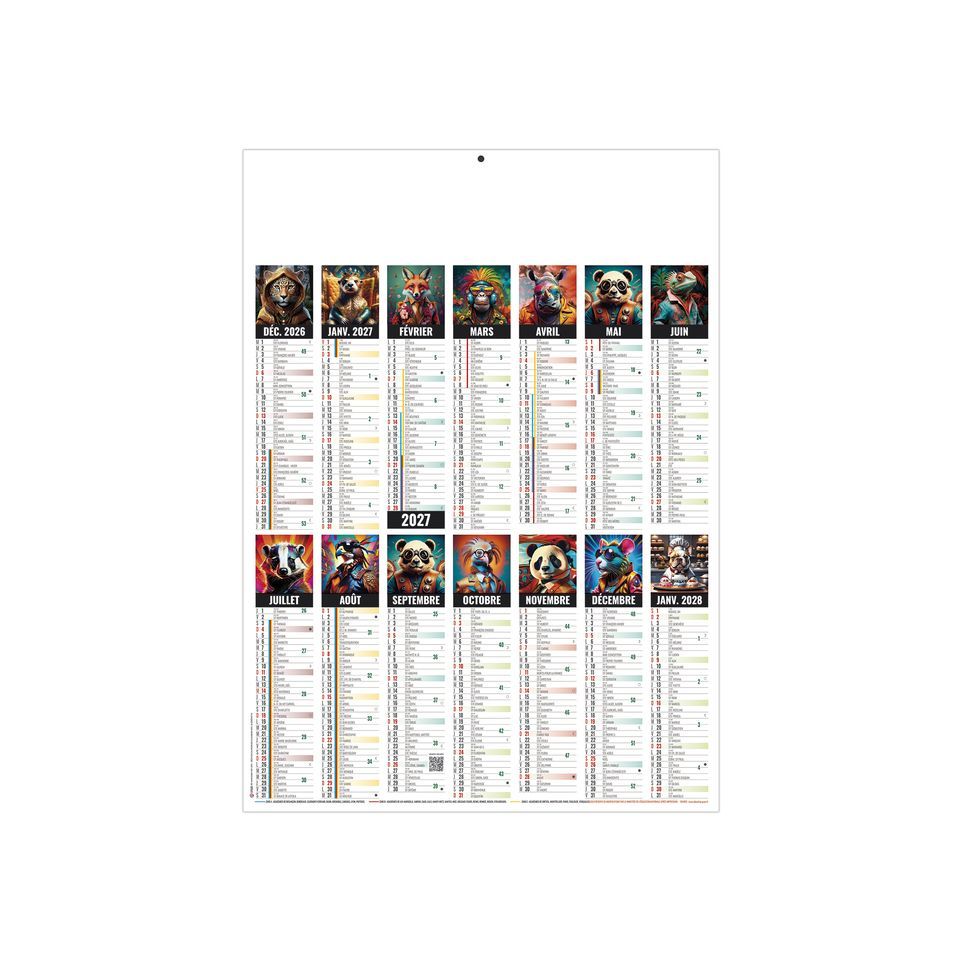 Calendriers bancaires personnalisables fabriqués en France Marianne Souples