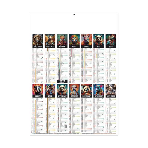 Calendriers bancaires personnalisables fabriqués en France Marianne Rigides