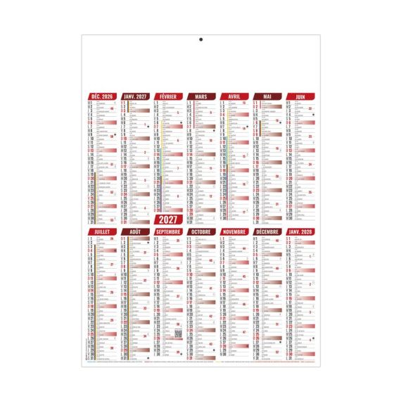 Calendriers bancaires personnalisables fabriqués en France Marianne Rigides