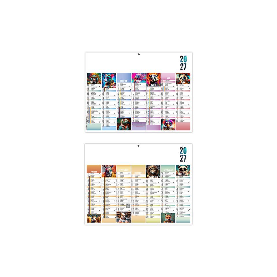 Calendriers bancaires personnalisables fabriqués en France Pictures Rigides