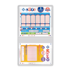 Pochette PMU FDJ et jeux personnalisé 2 volets grand format fabriquée en France