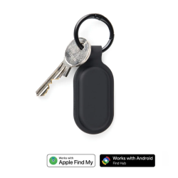 Porte-clés publicitaire traceur intégré Dual VINGA compatible Apple et Android