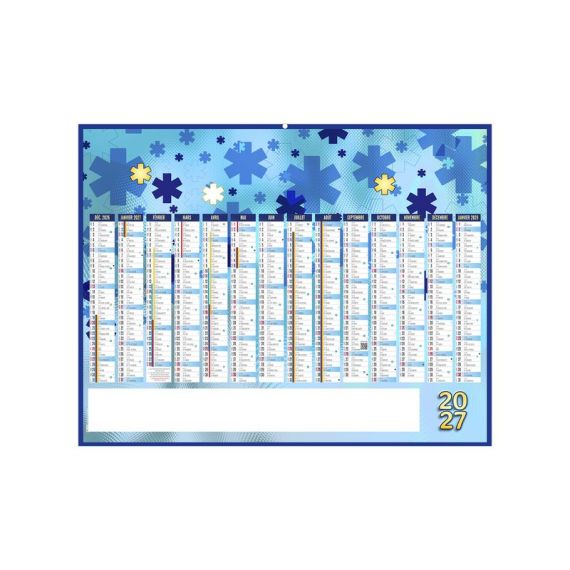 Calendriers bancaires personnalisables fabriqués en France Croix bleue souples