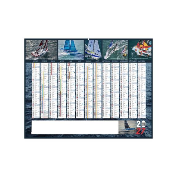 Calendriers bancaires personnalisables fabriqués en France Course au large Souples