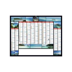 Calendrier bancaire publicitaire fabriqué en France Atolls Rigide