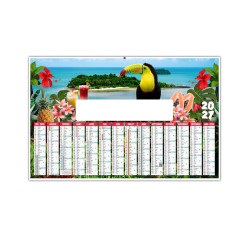 Calendriers bancaires personnalisables fabriqués en France Tropical Souples