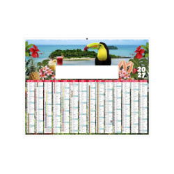 Calendriers bancaires personnalisables fabriqués en France Tropical Rigides
