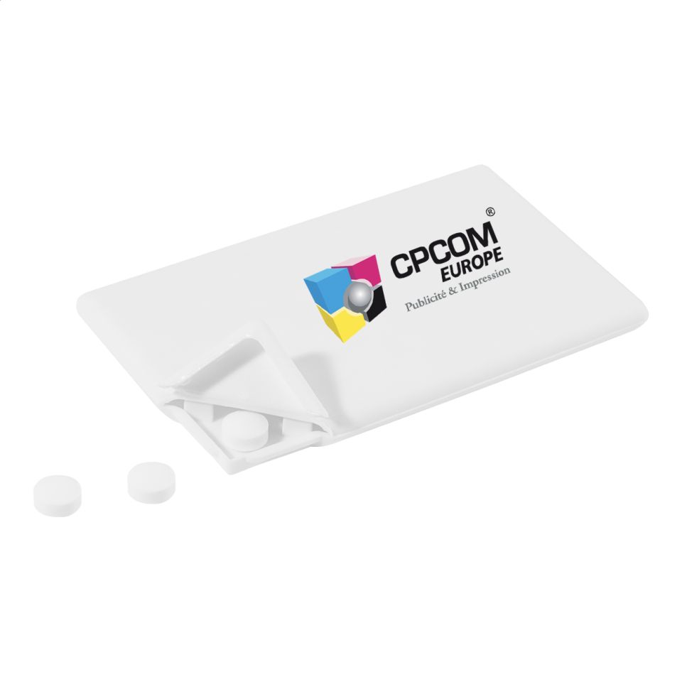 Boîte de bonbons personnalisable à la menthe format carte de crédit Express