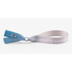 Bracelet ECO en RPET évènementiel personnalisé réutilisable bague métallique Express fabriqué en Europe