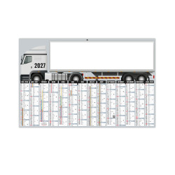 Calendrier bancaire personnalisable fabriqué en France Camion Rigide