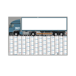 Calendrier bancaire personnalisable fabriqué en France Camion Rigide