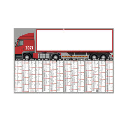 Calendrier bancaire personnalisable fabriqué en France Camion Rigide