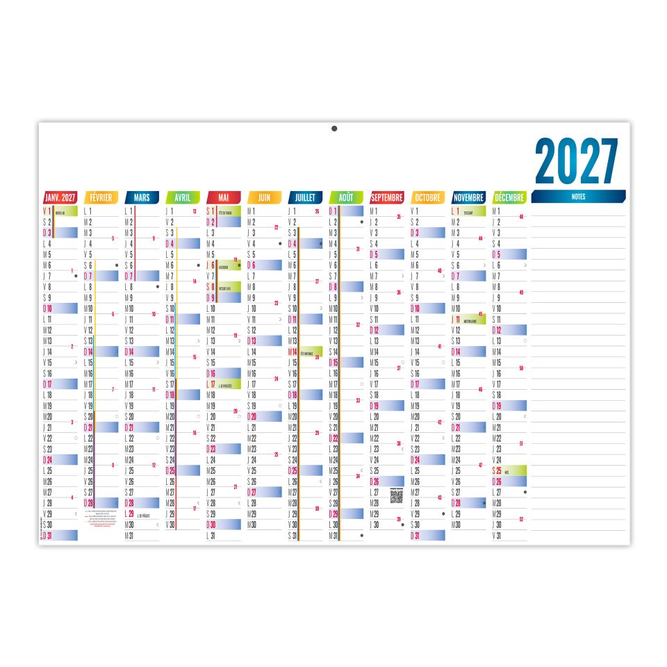 Planning effaçable publicitaire fabriqué en France Basique