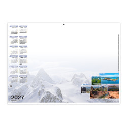 Calendrier personnalisable fabriqué en France Planning Effaçable Mondial