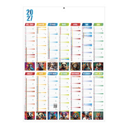 Planning effaçable personnalisé fabriqué en France Mural Color