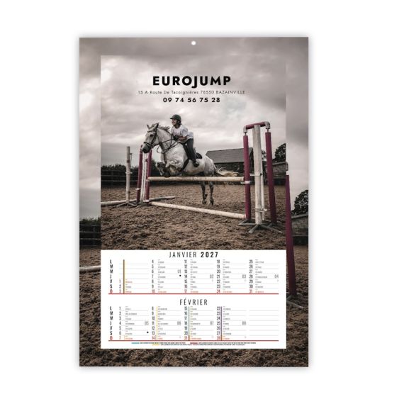 Calendrier personnalisable fabriqué en France 6 feuillets Sur mesure