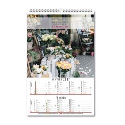 Calendrier personnalisable fabriqué en France 6 feuillets Sur mesure