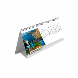 Chevalet de bureau personnalisable fabriqué en France Maxi feuillets Île de Beauté13 feuillets