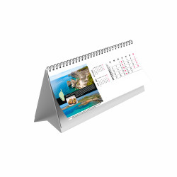 Chevalet de bureau personnalisable fabriqué en France Maxi feuillets Île de Beauté13 feuillets