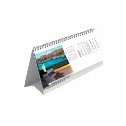 Chevalet de bureau personnalisable fabriqué en France Maxi feuillets Île de Beauté13 feuillets